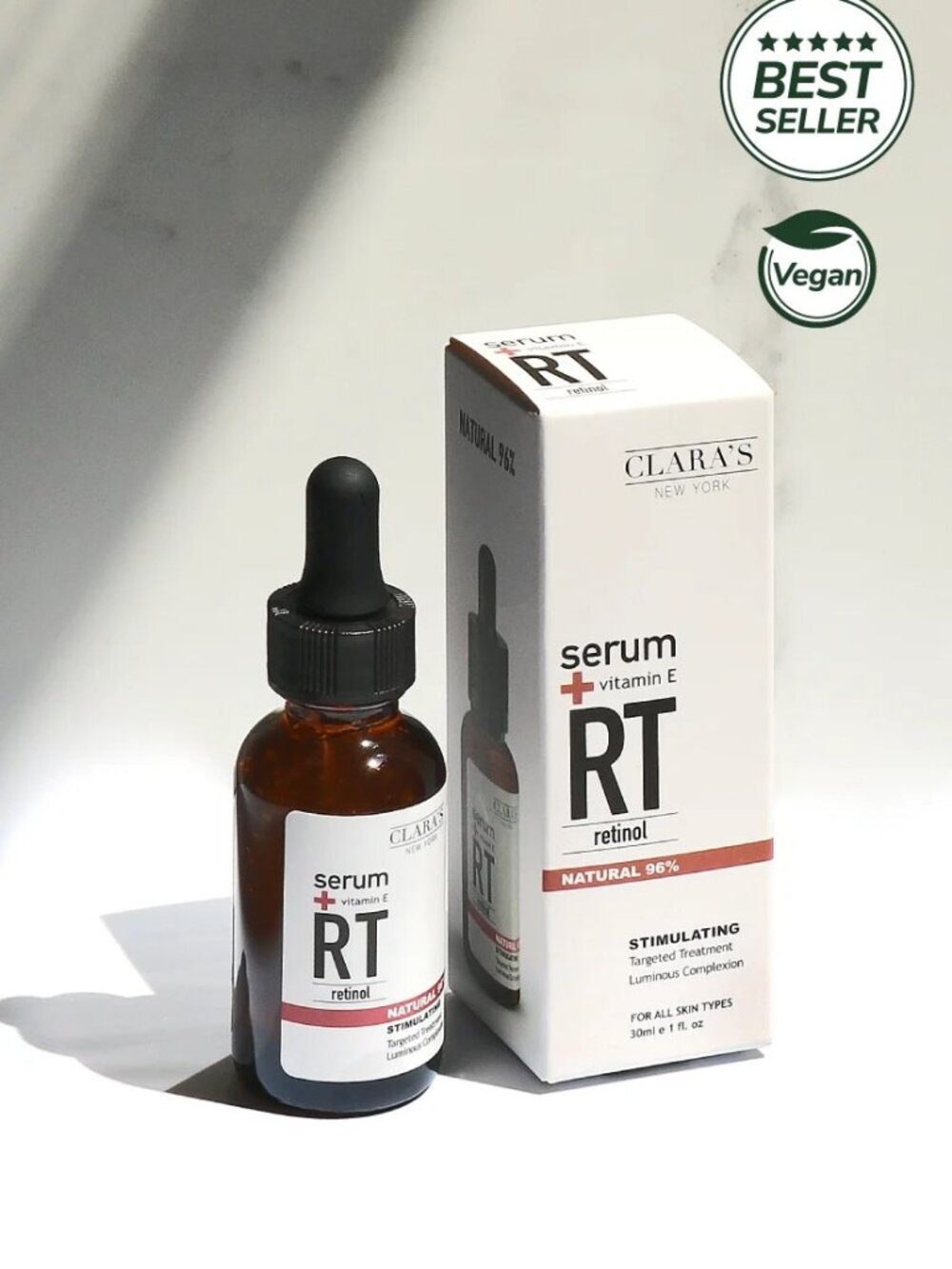 NEW Clara's New York Serum Vitamin E RT Retinol
